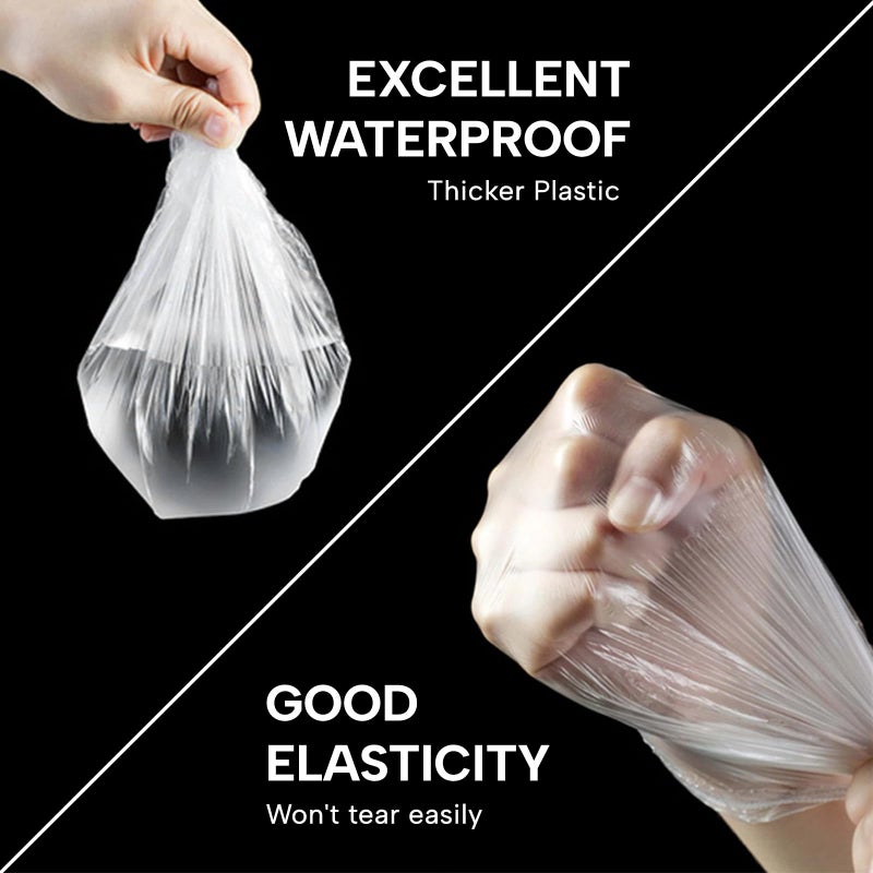 Years calm 100+10 Shower Caps Disposable, Clear Shower Caps for Women Waterproof Plastic Bath Caps, Elastic Hair Processing Caps for Women Man Kids Girls, Hotel, Home Use - Image 4